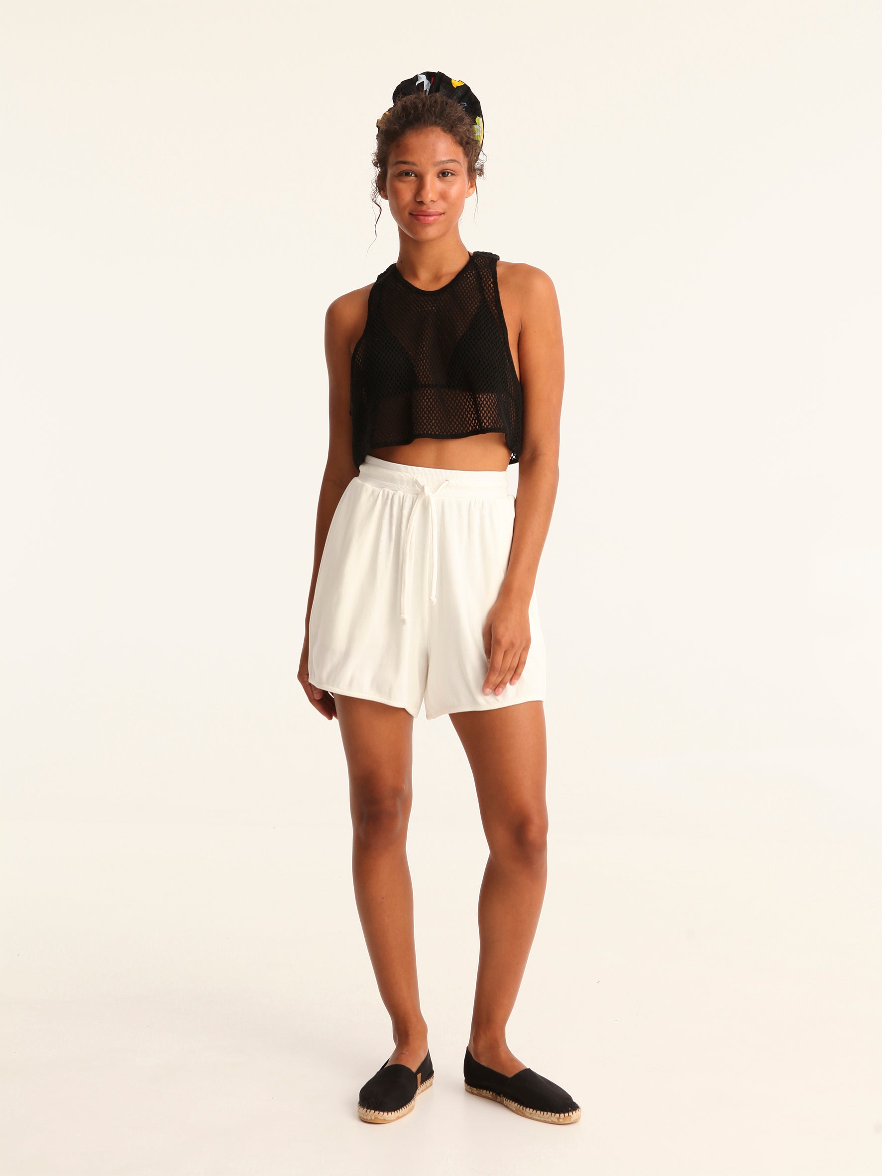 NET BLACK cropped top