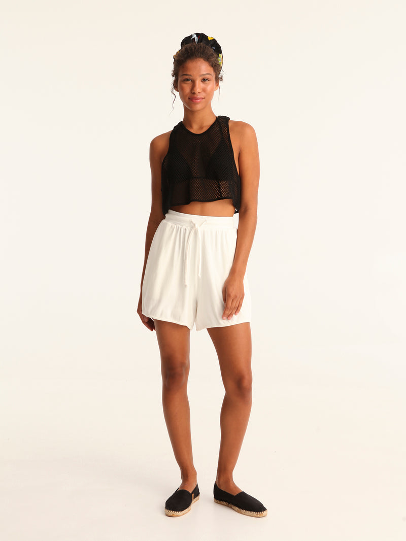 NET BLACK cropped top