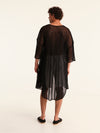 NET BLACK belted kimono