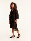 NET BLACK belted kimono