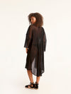 NET BLACK belted kimono