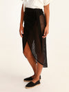 NET BLACK wrap skirt