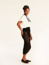 NET BLACK wrap skirt