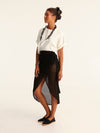 NET BLACK wrap skirt