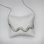 FUNKY WAVE necklace - sterling silver - * unique and one of a kind *