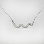 FUNKY WAVE necklace - sterling silver - * unique and one of a kind *