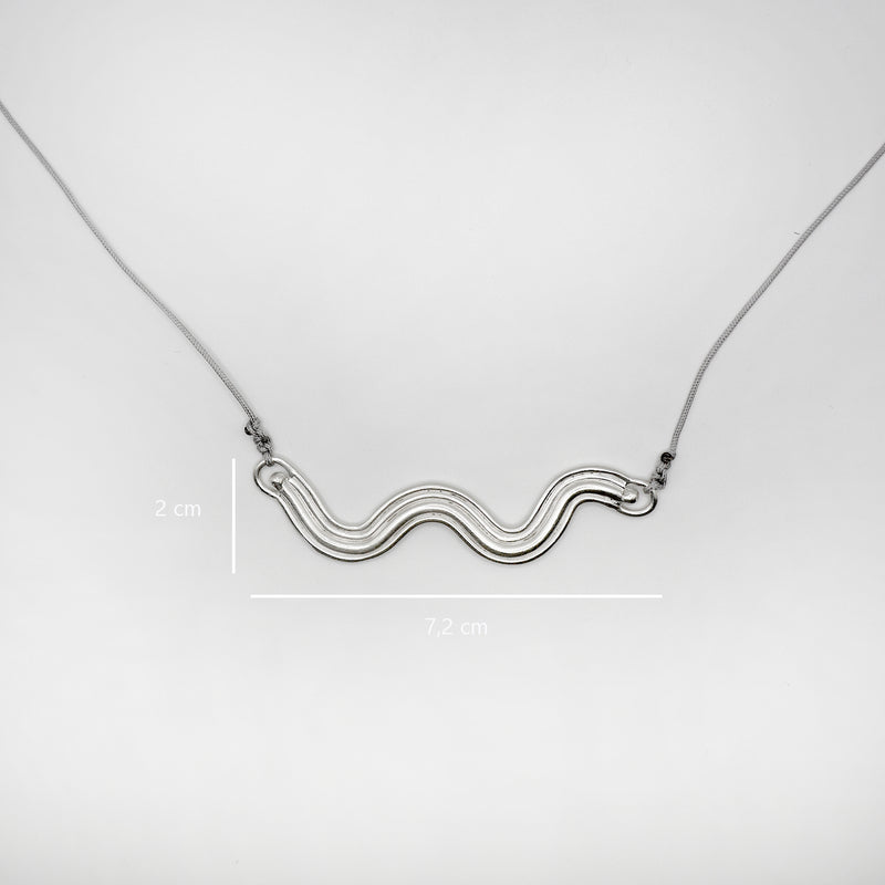 FUNKY WAVE necklace - sterling silver - * unique and one of a kind *