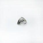 RIB CURL ring - sterling silver