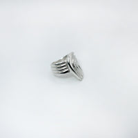 RIB CURL ring - sterling silver