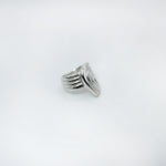 RIB CURL ring - sterling silver