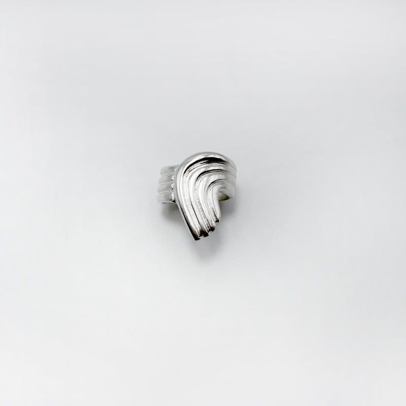 RIB CURL ring - sterling silver