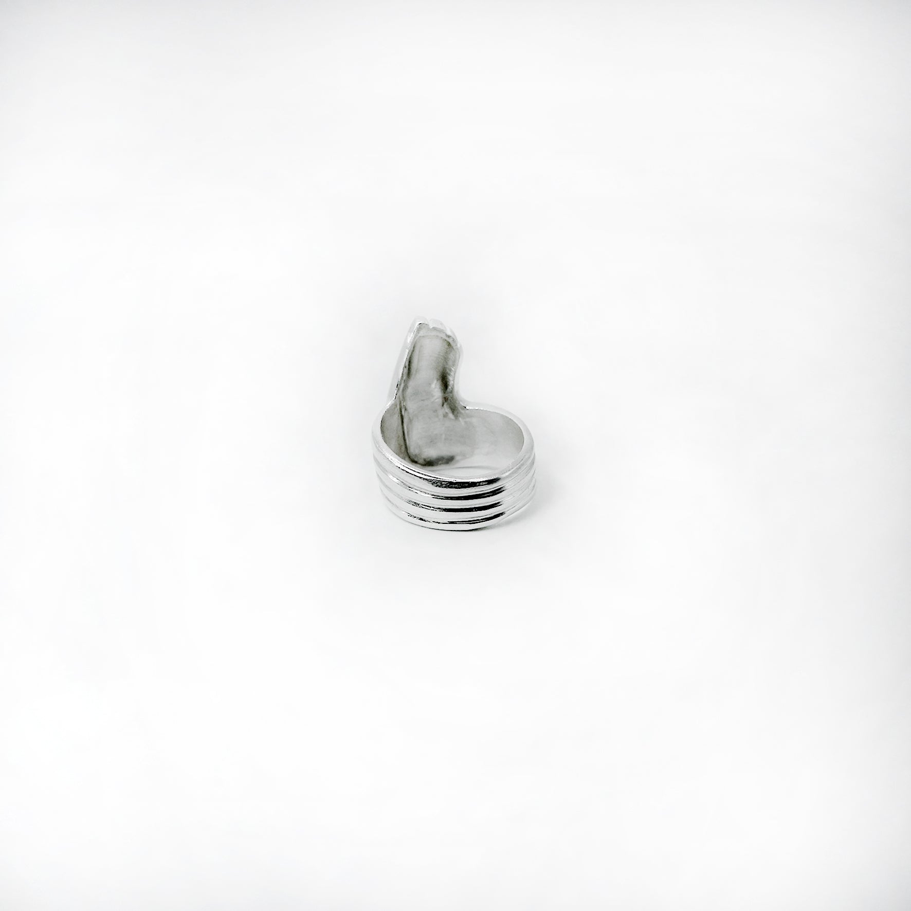 RIB CURL ring - sterling silver