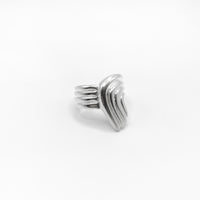 RIB CURL ring - sterling silver