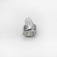 RIB CURL ring - sterling silver