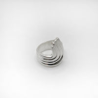 RIB CURL ring - sterling silver