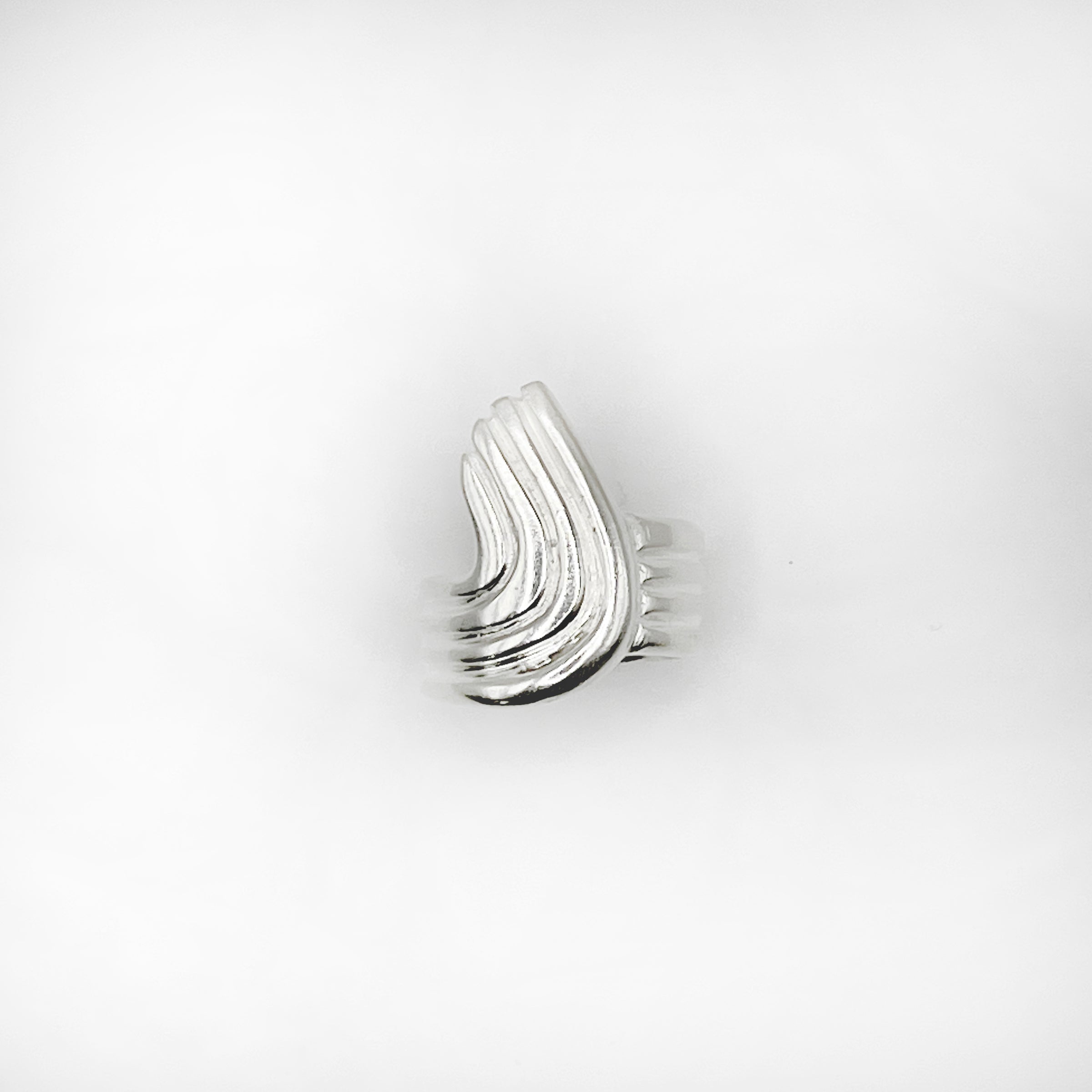 RIB CURL ring - sterling silver