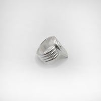 RIB CURL ring - sterling silver