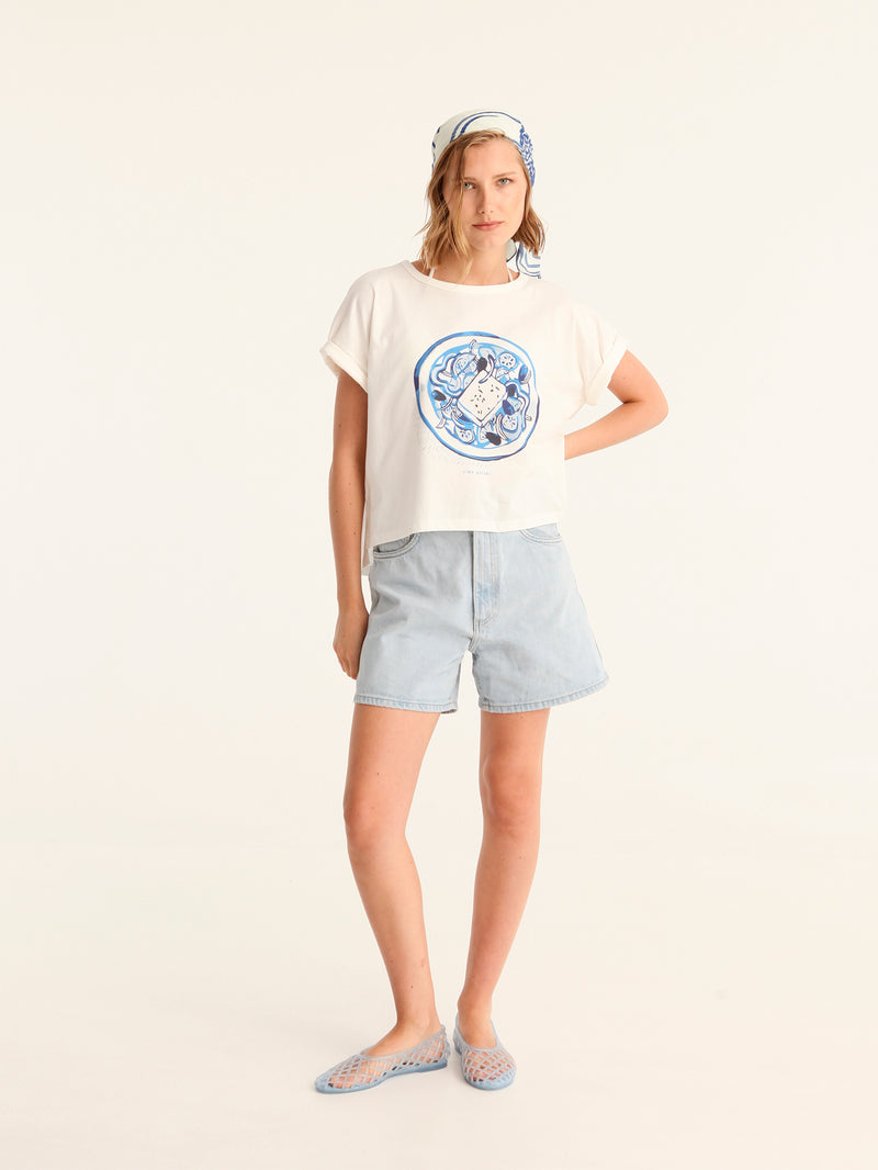 CHORIATIKI cropped t-shirt