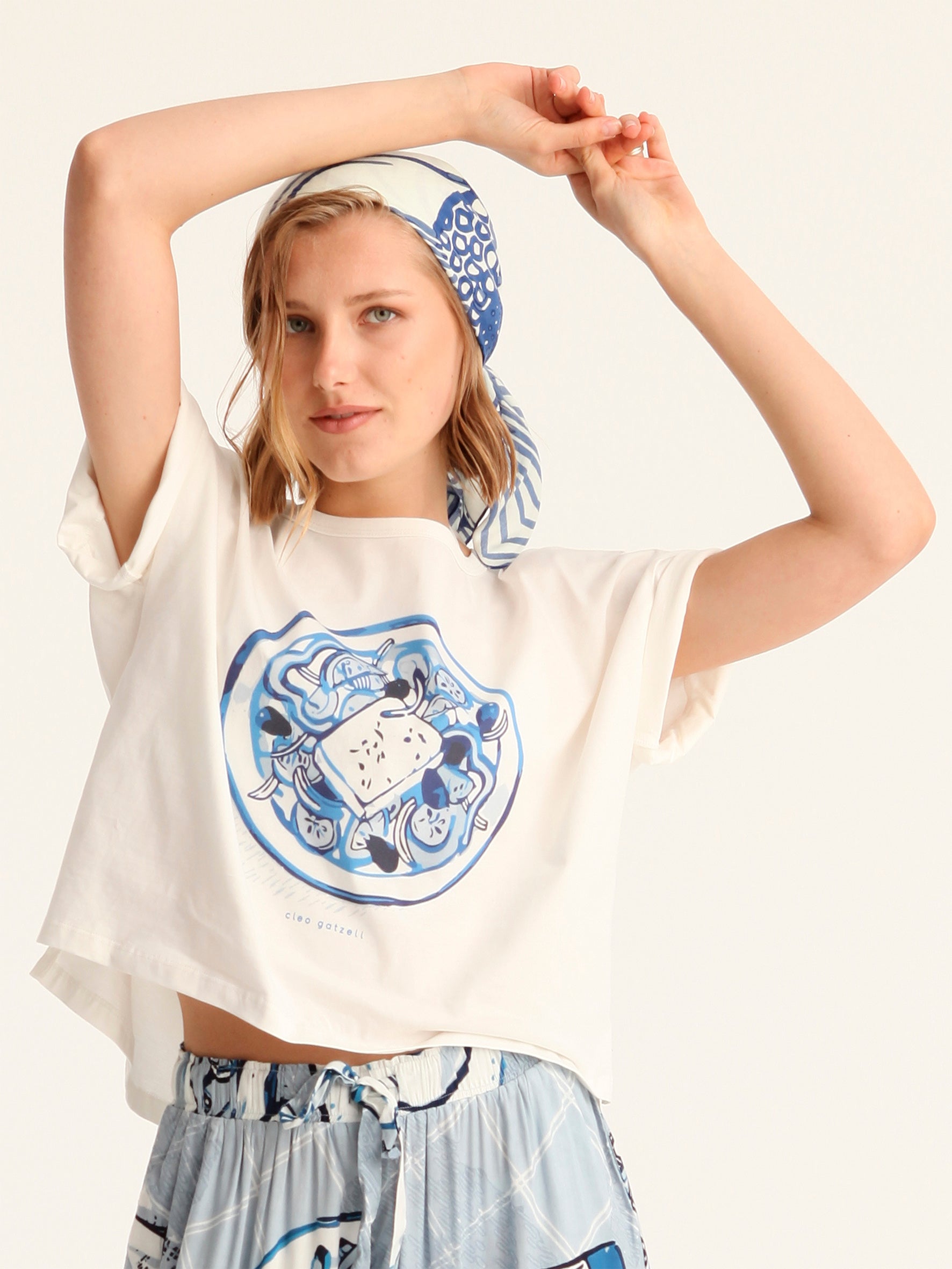 CHORIATIKI cropped t-shirt