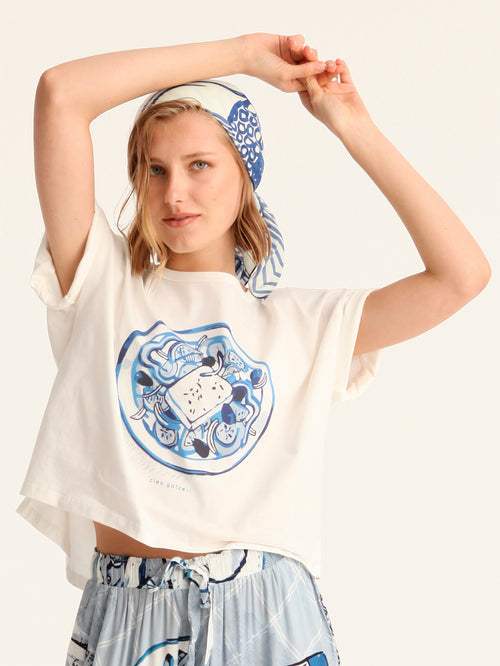 CHORIATIKI cropped t-shirt