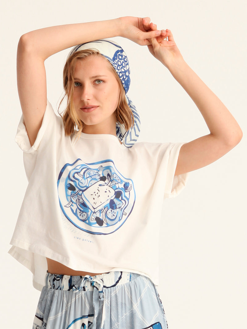 CHORIATIKI cropped t-shirt