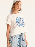 CHORIATIKI cropped t-shirt
