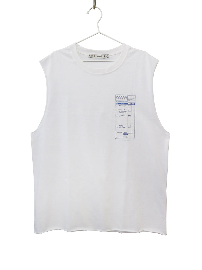 CHECK PLEASE sleeveless tank top