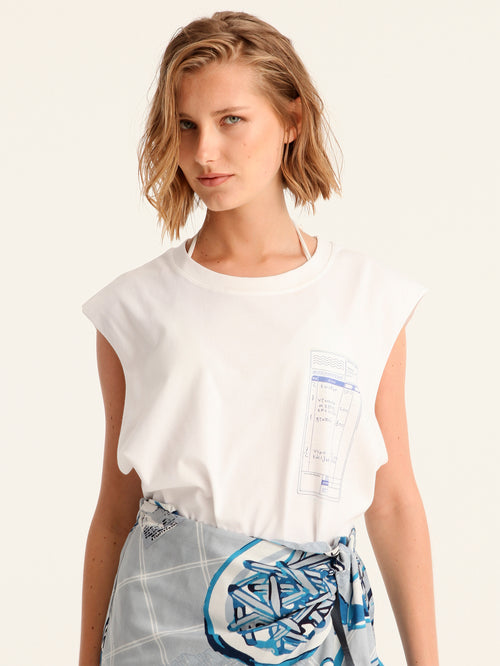 CHECK PLEASE sleeveless tank top