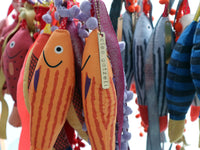 DOT FISH - fish charm - red