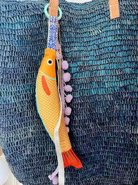AFROPSARO - fish charm - yellow
