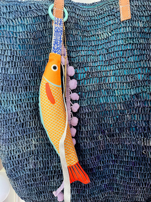 AFROPSARO - fish charm - yellow