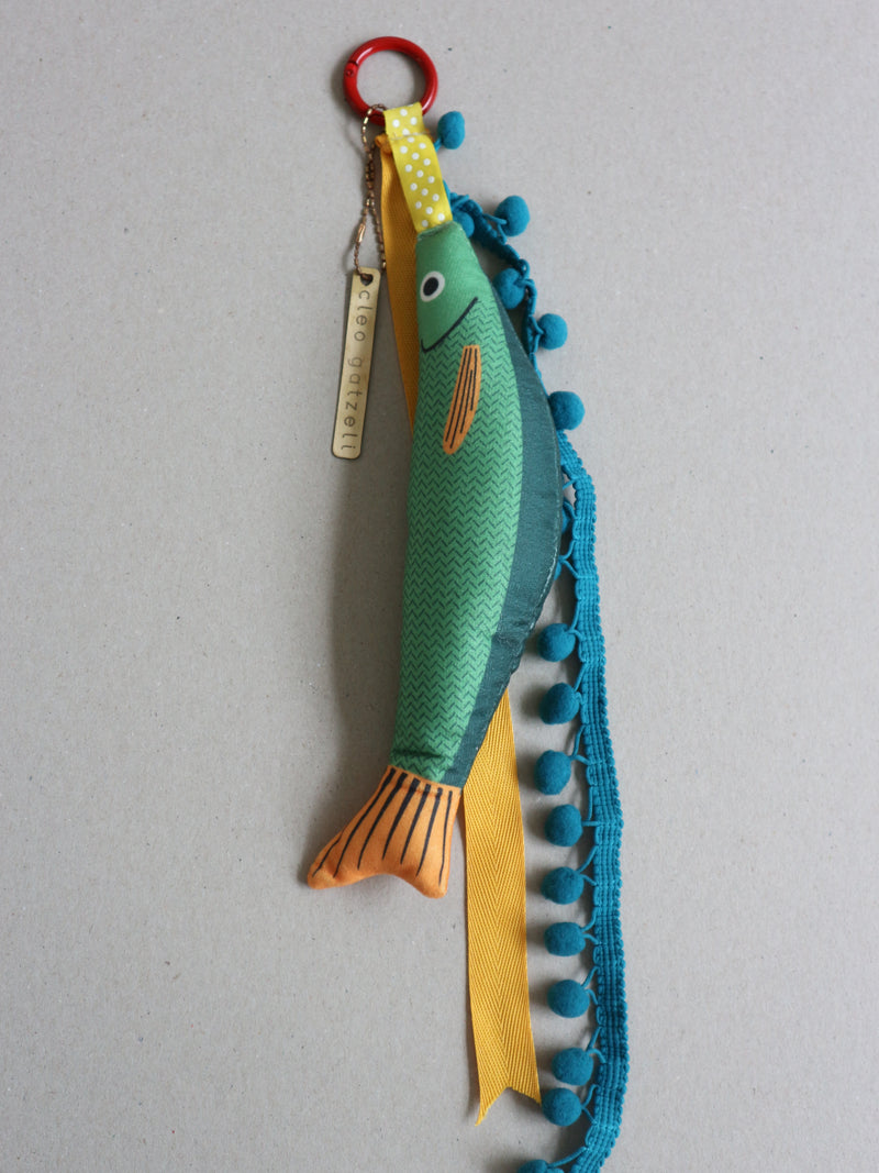 AFROPSARO - fish charm - green