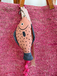 DOT FISH - fish charm - pink