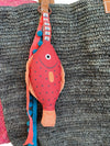 DOT FISH - fish charm - red