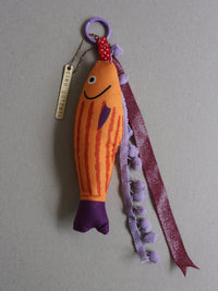BARBUNI - fish charm - orange