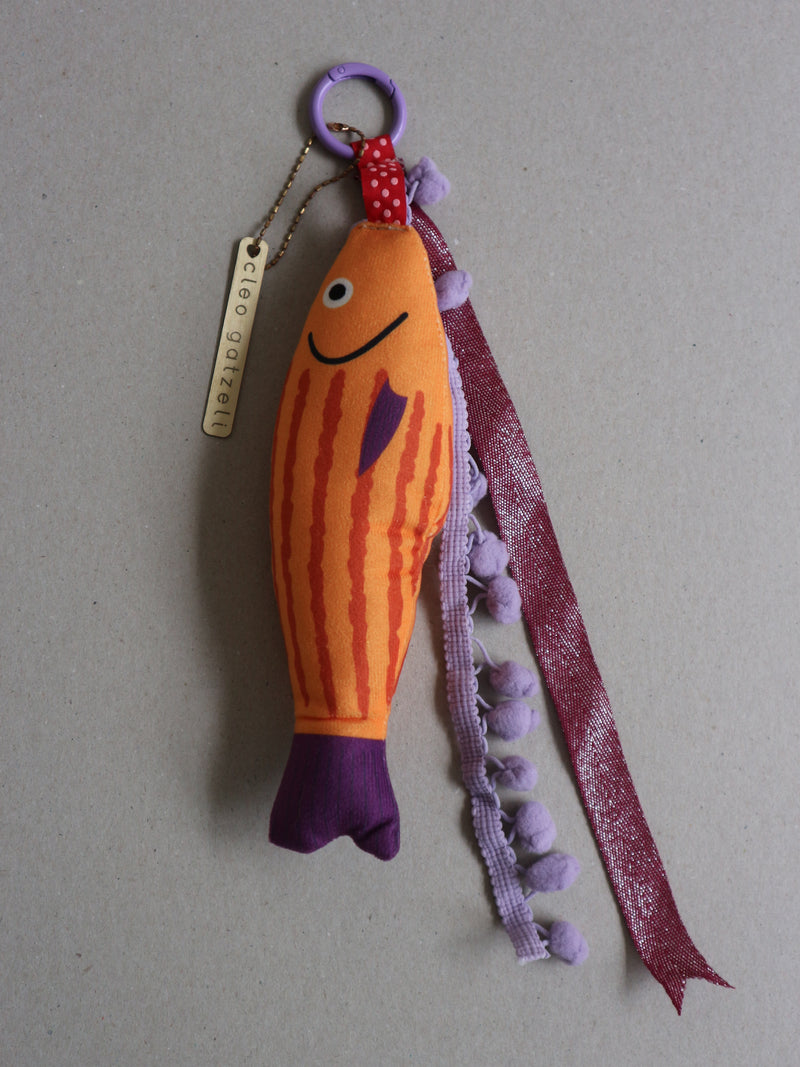 BARBUNI - fish charm - orange