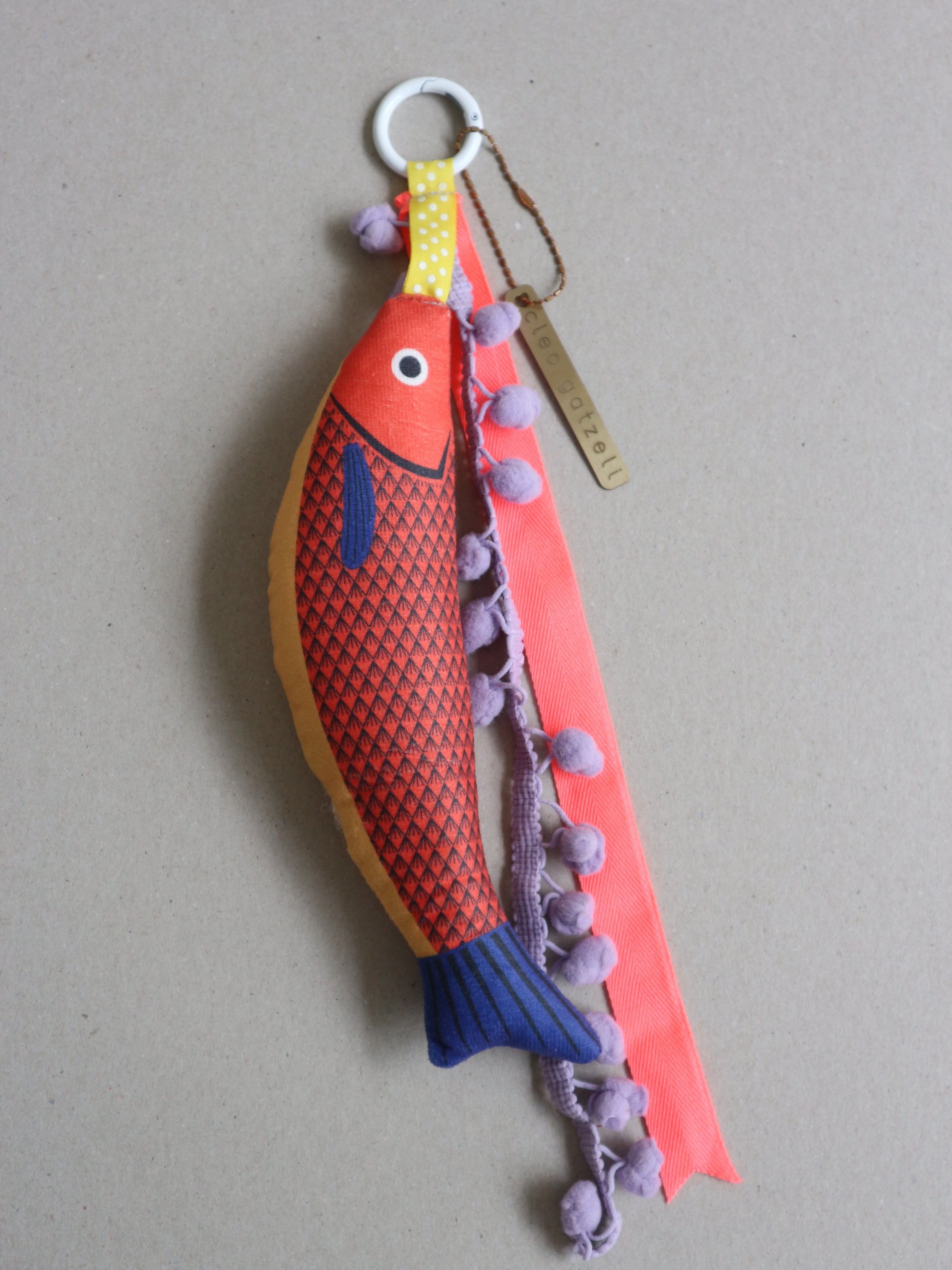 AFROPSARO - fish charm - orange