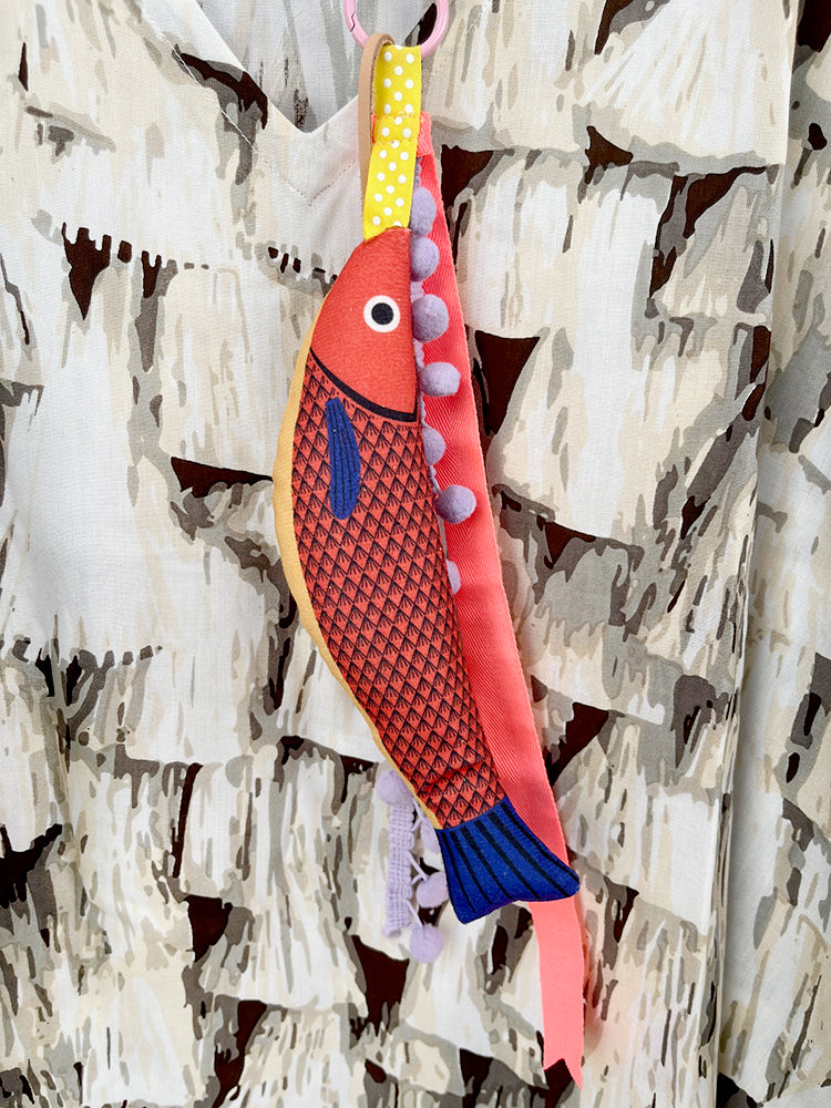 AFROPSARO - fish charm - orange