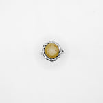 TWIST RING WITH PEBBLE ring - sterling silver - * unique and one of a kind *
