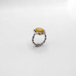 TWIST RING WITH PEBBLE ring - sterling silver - * unique and one of a kind *