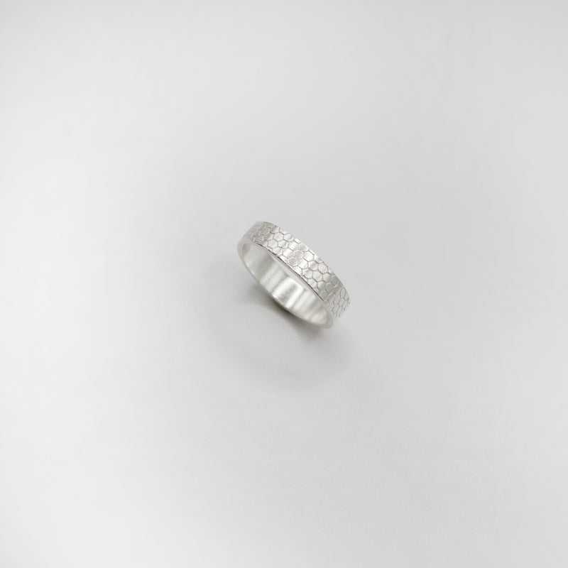 TULLE EFFECT ring - sterling silver - * unique and one of a kind *