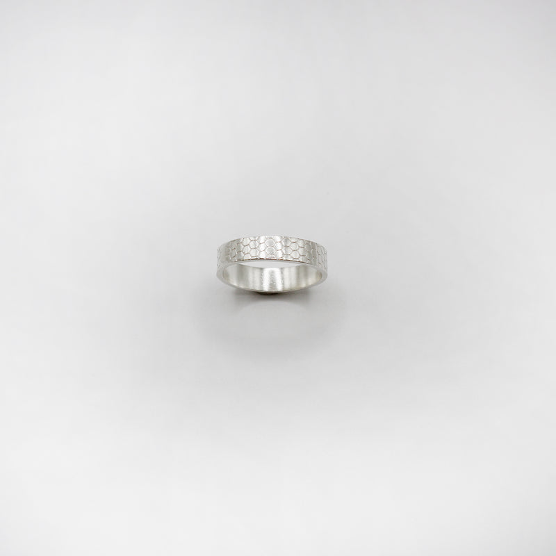 TULLE EFFECT ring - sterling silver - * unique and one of a kind *