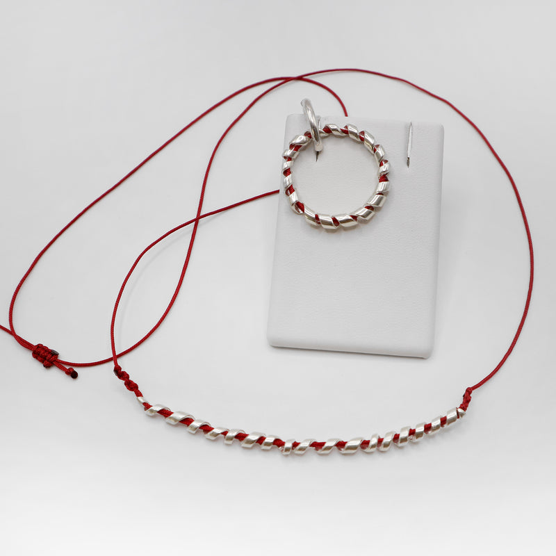 CURLY necklace - sterling silver - * unique and one of a kind *