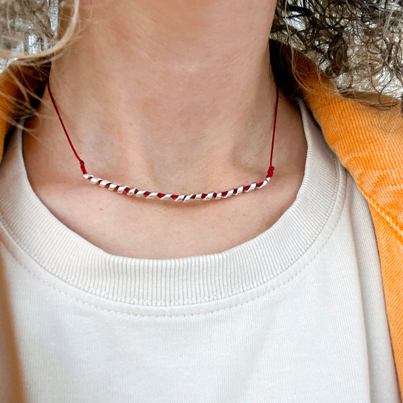 CURLY necklace - sterling silver - * unique and one of a kind *