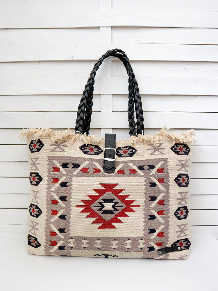 CARAVAN - PATCHES shoulder bag -grey
