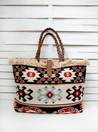 CARAVAN - WEAVE CELLS shoulder bag -ecru