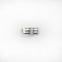 RIB WAVES ring - sterling silver