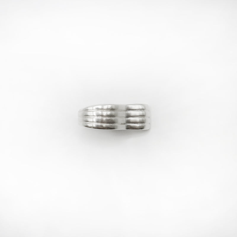 RIB WAVES ring - sterling silver