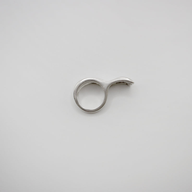 RIB WAVES ring - sterling silver