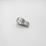 RIB WAVES ring - sterling silver